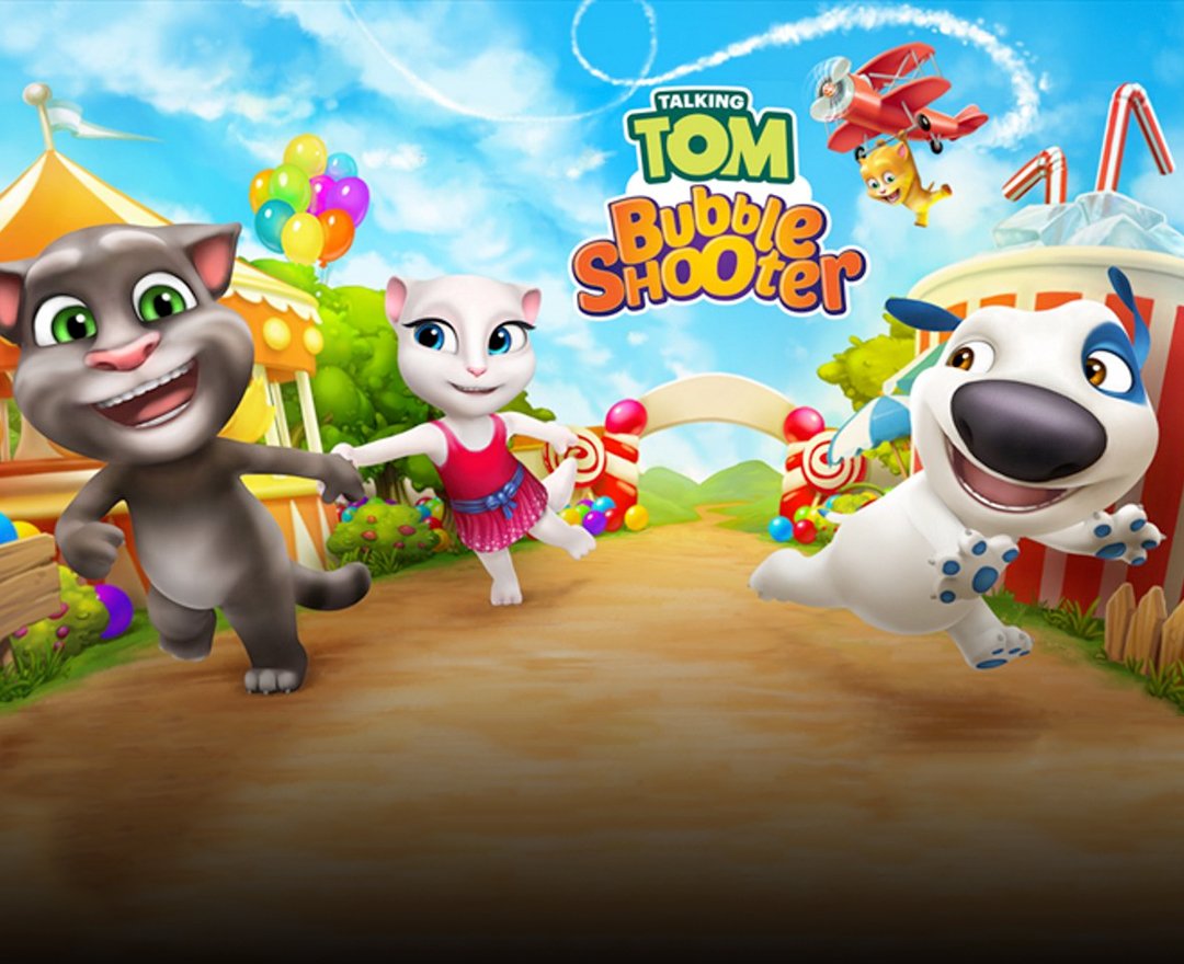 talking tom bubble shooter