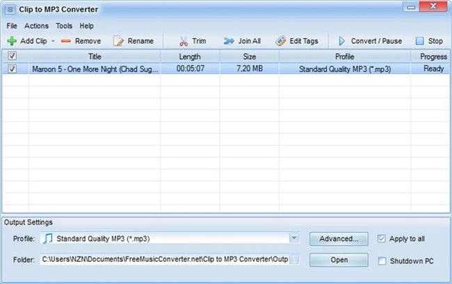 Download Clip to MP3 Converter