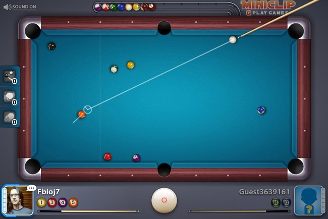 8 ball pool com mira infinita no face