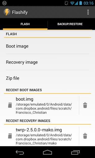 download flashify for root users