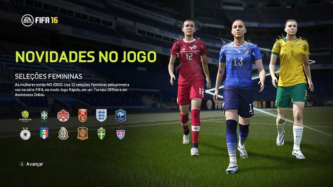 FIFA 16 (DEMO) no Xbox 360 - FUTEBOL FEMININO - Estados Unidos x