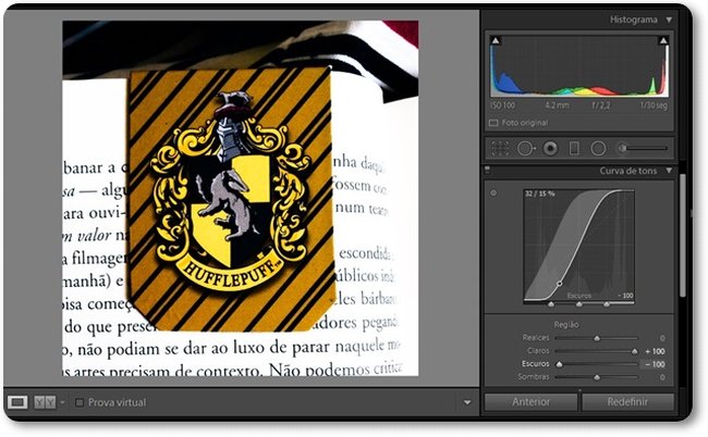 Aplicação de efeitos em uma imagem no Adobe Photoshop Lightroom