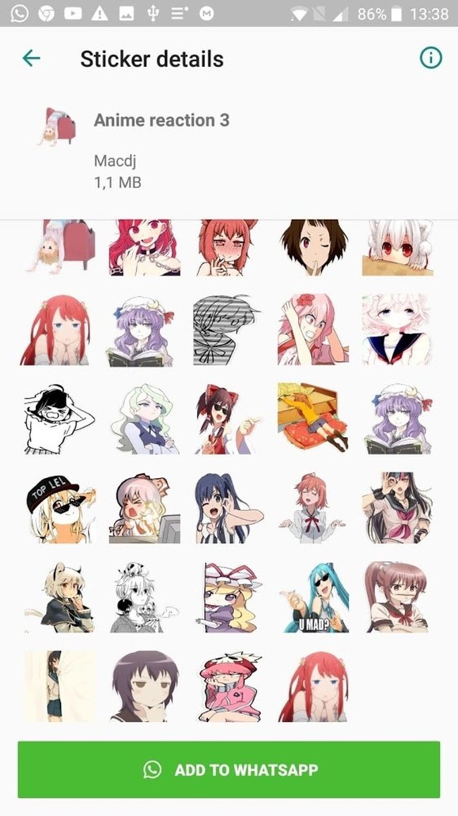 Anime/meme sticker pack - Figurinhas para WhatsApp