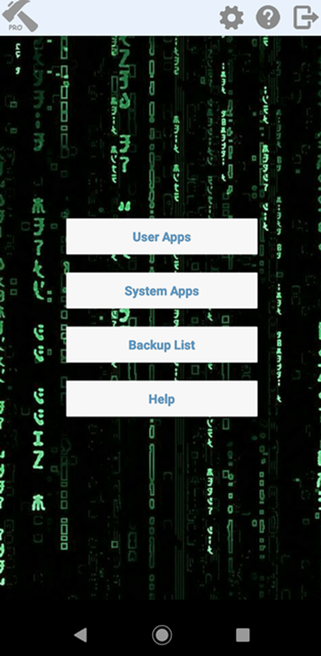 Tela inicial Hack app data Pro