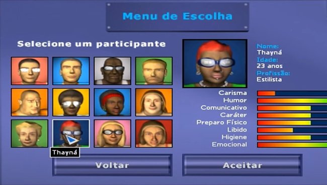 Menu de escolha