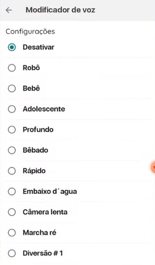 modificador de voz em whatsapp aero