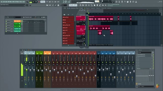 FL Studio durante sua utilização. (Image Line/Reprodução)