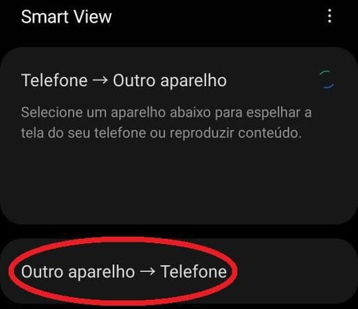 Selecione a opção para achar um novo aparelho; no caso, a TV.