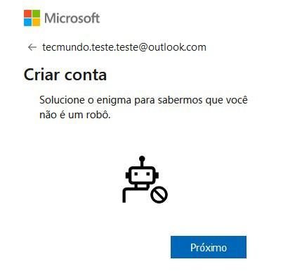 Em alguns casos, é necessário resolver um enigma para confirmar que você é um humano.