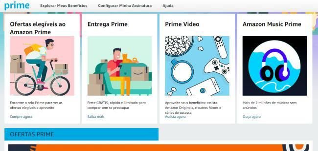 Após confirmar a assinatura, você terá acesso a todos os serviços do Amazon Prime