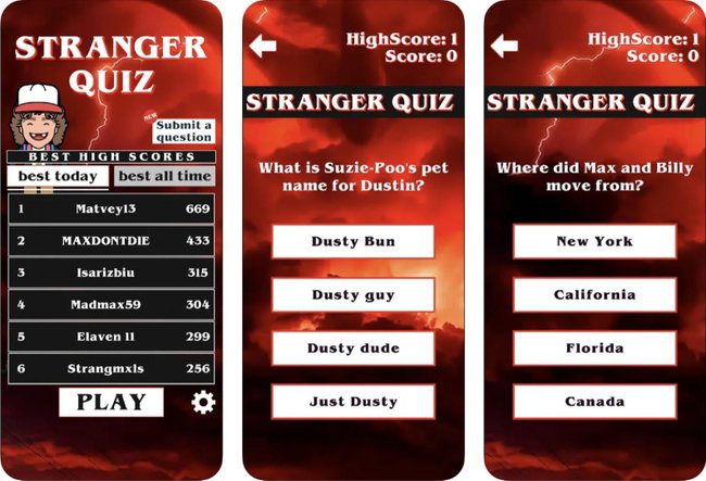 (Fonte: Stranger Quiz — Trivia/Reprodução)