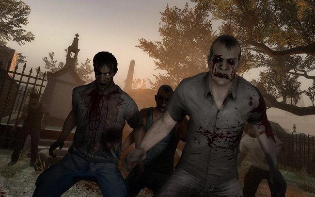 Novas imagens cheias de zumbis do jogo Left 4 Dead