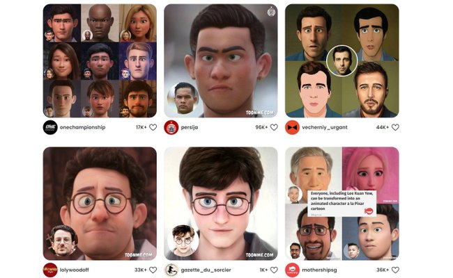 Toonme é um dos apps que mais acerta na criação dos personagens parecidos com os da Pixar. (Toonme / Reprodução)