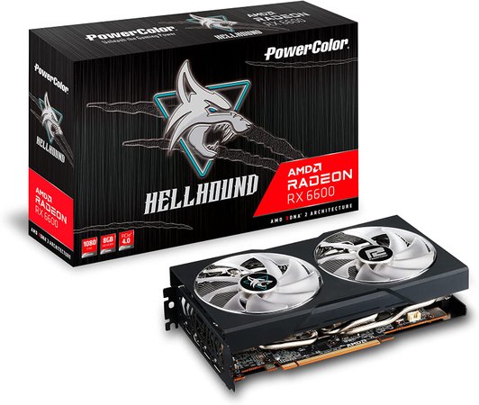 Radeon RX 6600 PowerColor Hellbound. (Fonte: PowerColor / Divulgação)