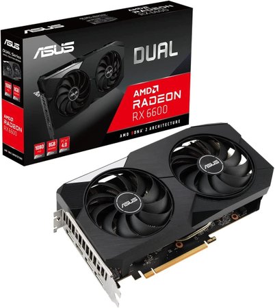 Radeon RX 6600, da Asus. (Fonte: Asus / Reprodução)