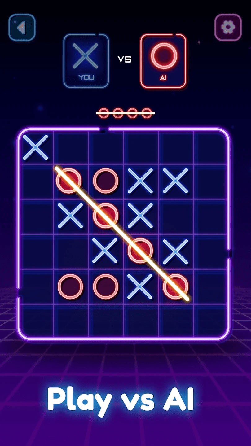 Jogo Tic Tac Toe versão móvel andróide iOS apk baixar