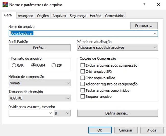 É possível criar arquivos compactados com poucos cliques usando o WinRAR