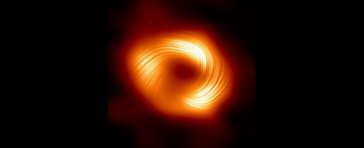 Imagem de: Nova foto do buraco negro da Via Láctea mostra campos magnéticos espirais