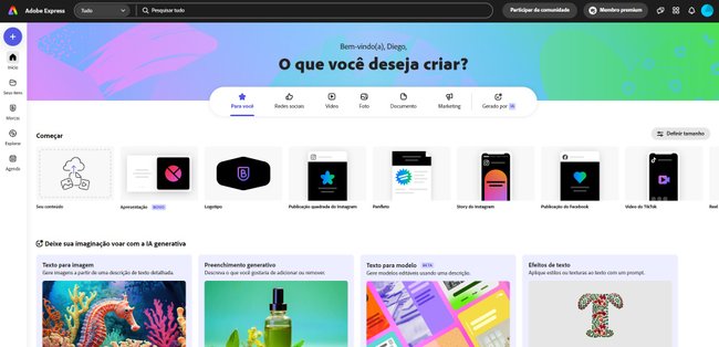 No Adobe Stock você encontra modelos para praticamente todas as redes sociais