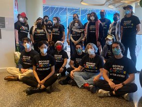 Imagem de: Funcionários do Google são presos após protesto em escritório de CEO