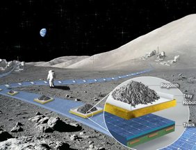 Imagem de: NASA planeja fazer sistema ferroviário na Lua para mover regolito lunar