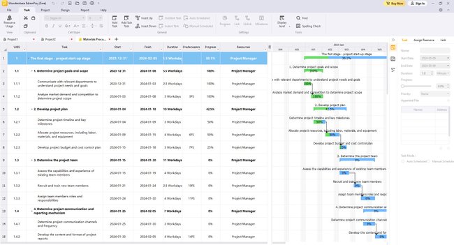 EdrawProj permite importar modelos para fazer a gestão de seus projetos